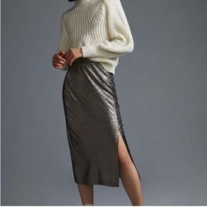 Anthropologie hutch silver skirt. NWT size xs